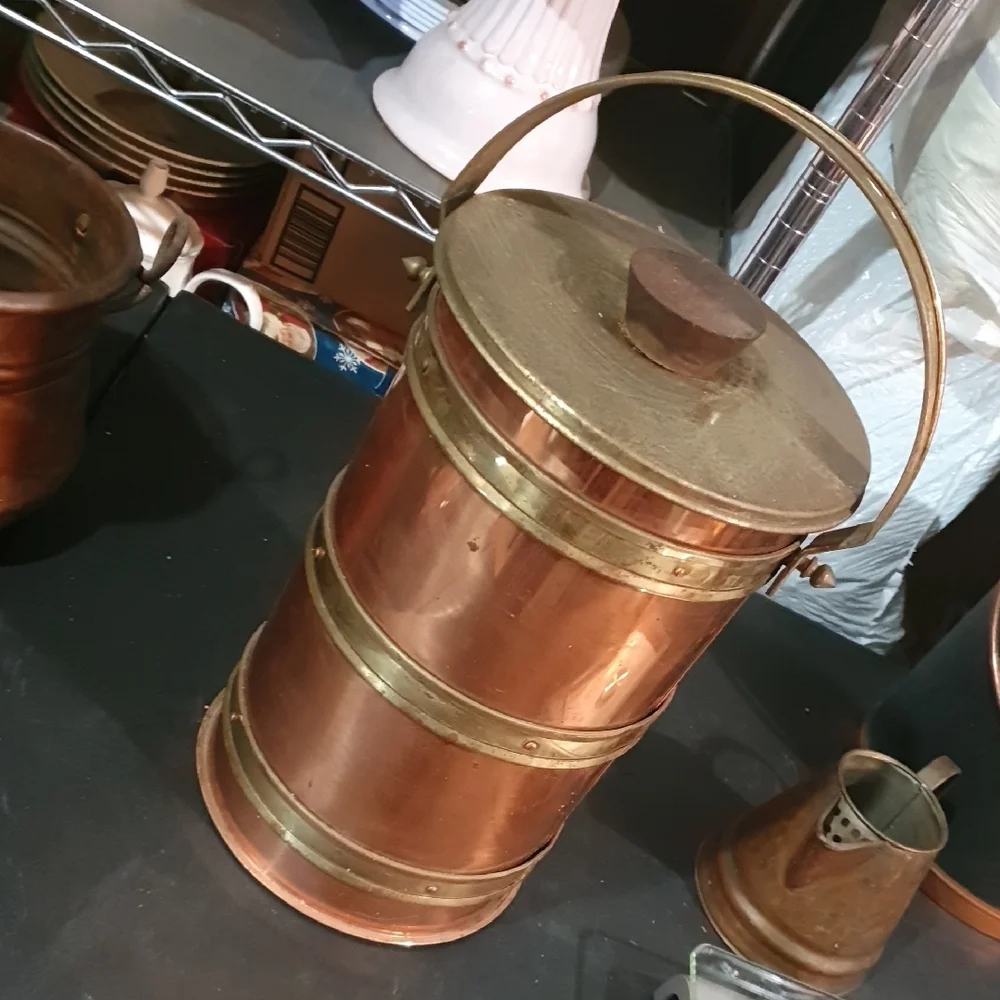 True Vintage Bongusto Italy Genuine Copper Ice Bucket